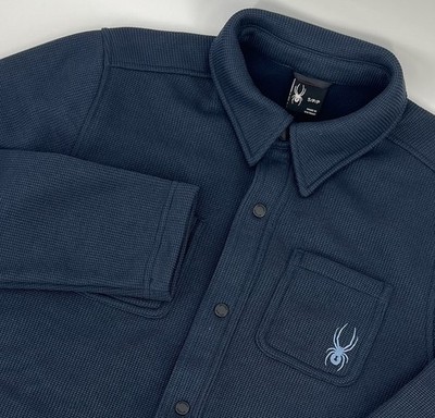 Spyder Avalon Shacket Size SMALL Waffle Knit Fleece Lined Snap Up New with Tags!