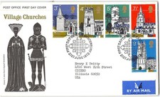 Great Britain #671-675 FDC, 1972, Village Churches, Edinburgh