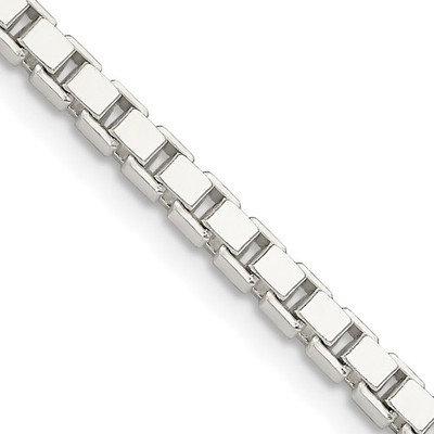 Sterling Silver 3mm Box Chain Necklace 23.9g Mens Womens