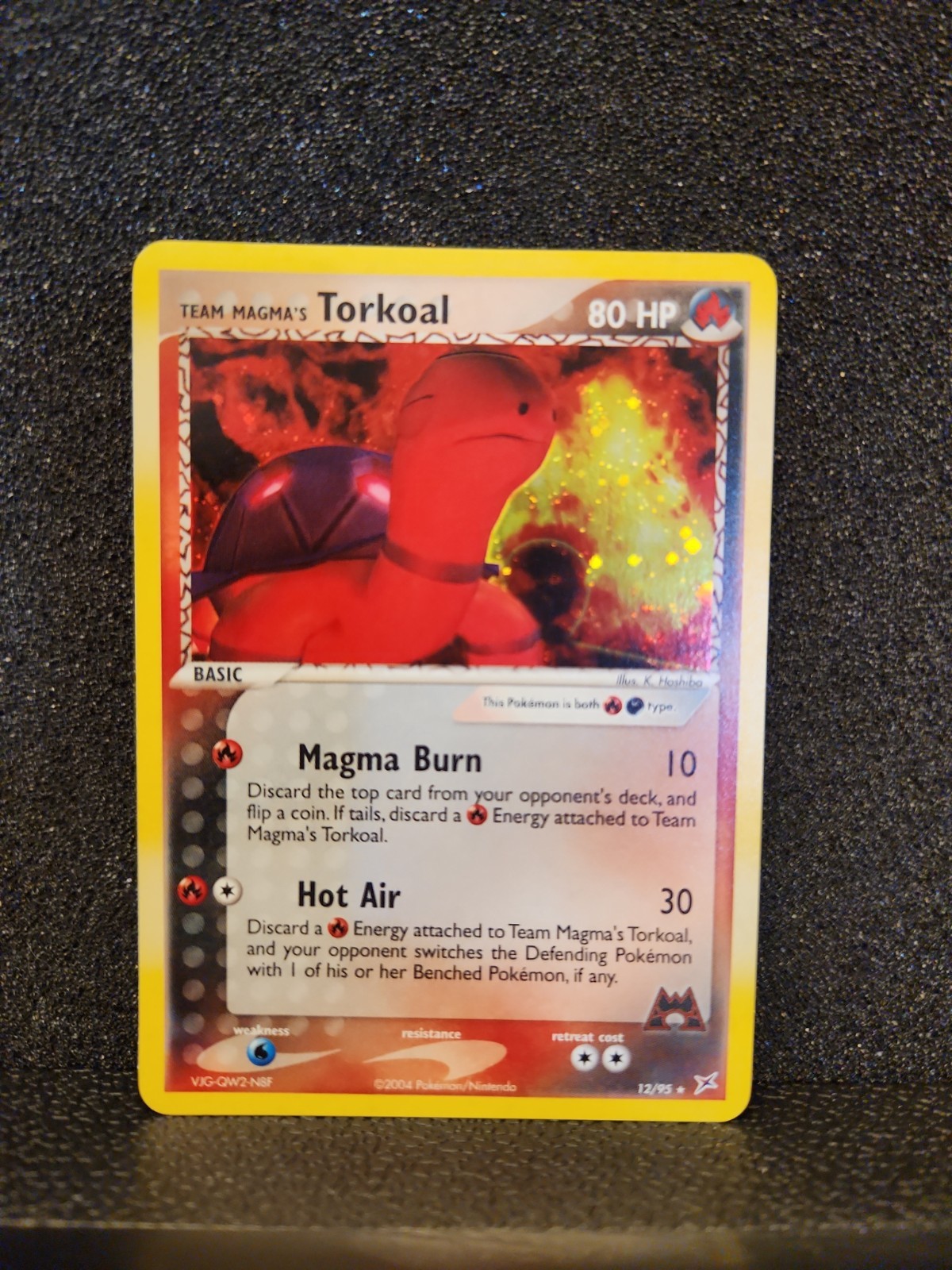 Team Magma's Torkoal Holo Rare Team Magma vs Team Aqua 12/95 NM Condition