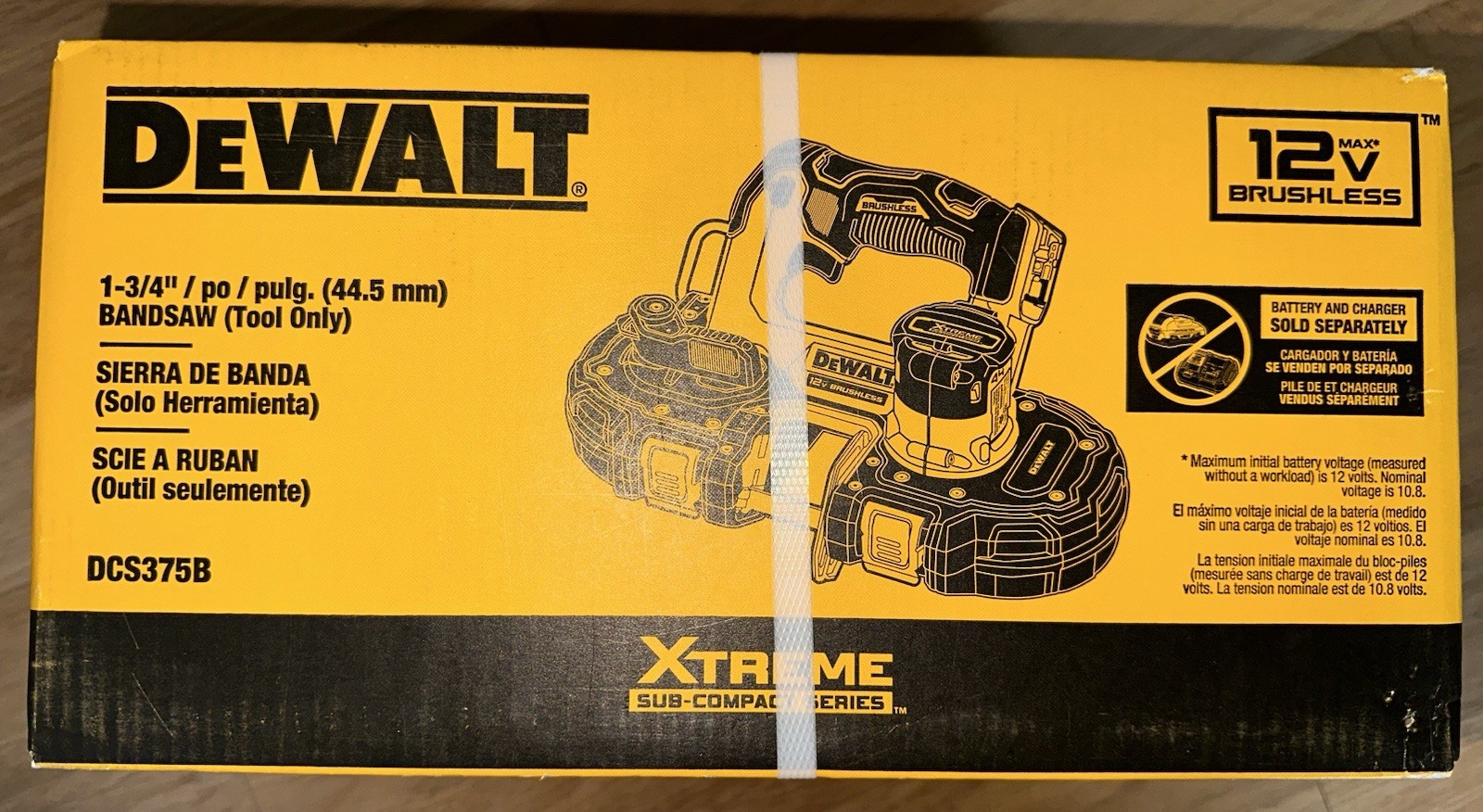 Dewalt DCS375B MAX XTREME Compact Lithium-Ion Cordless Bandsaw, 12V (Tool Only)