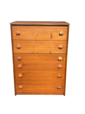 Stag cantata teak retro chest of 6 drawers MCM vintage John Sylvia Reid
