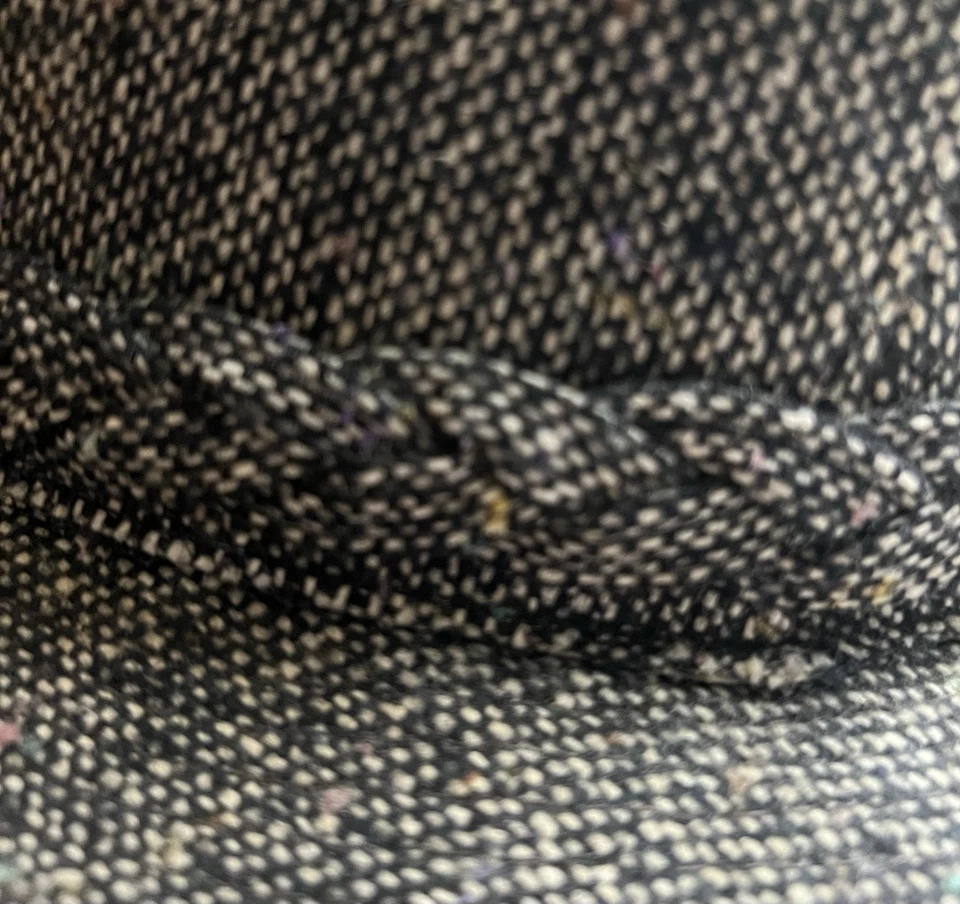 Vintage 1960s Artel Wool Fedora Hat Gray Plaid Tweed Braided Band - Image 3 of 4