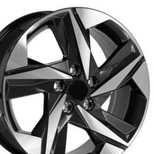 Set4 17x7 Machined Black 71003 Wheels Fits Hyundai Kia Cars