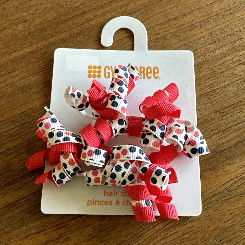 Juego de pinzas para el cabello Gymboree 4 de julio rizadas rizadas para niña fiesta verano Foto 3 de 4