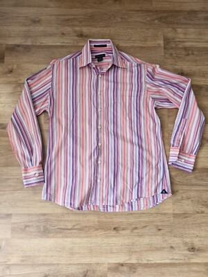 GANT Hemd zweilagig MEDIUM Vintage rosa Slim Fit gestreift Crazy 80er