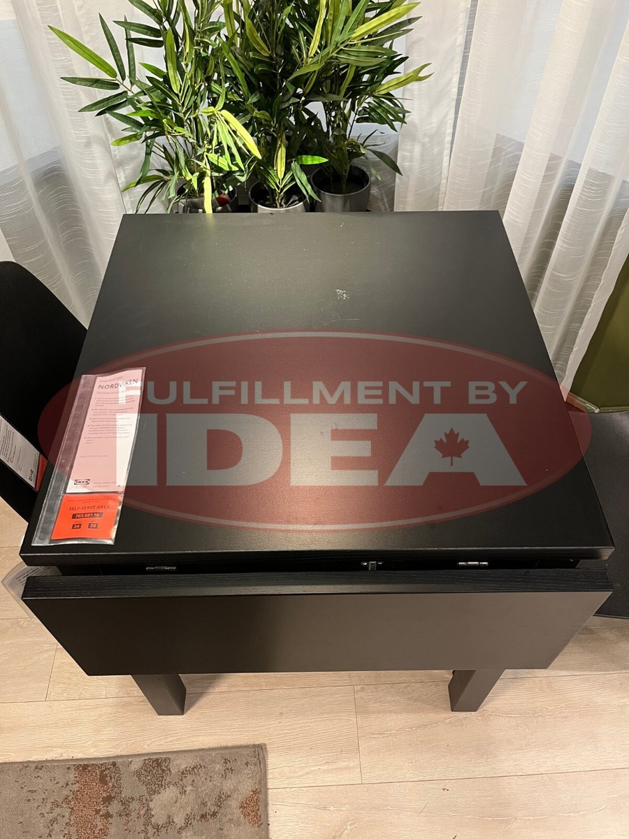 Brand New IKEA NORDVIKEN Black Drop-Leaf Table 703.687.16 | eBay