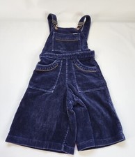 Vintage 1950s Kids Blue Corduroy Overalls Leo's Size 128