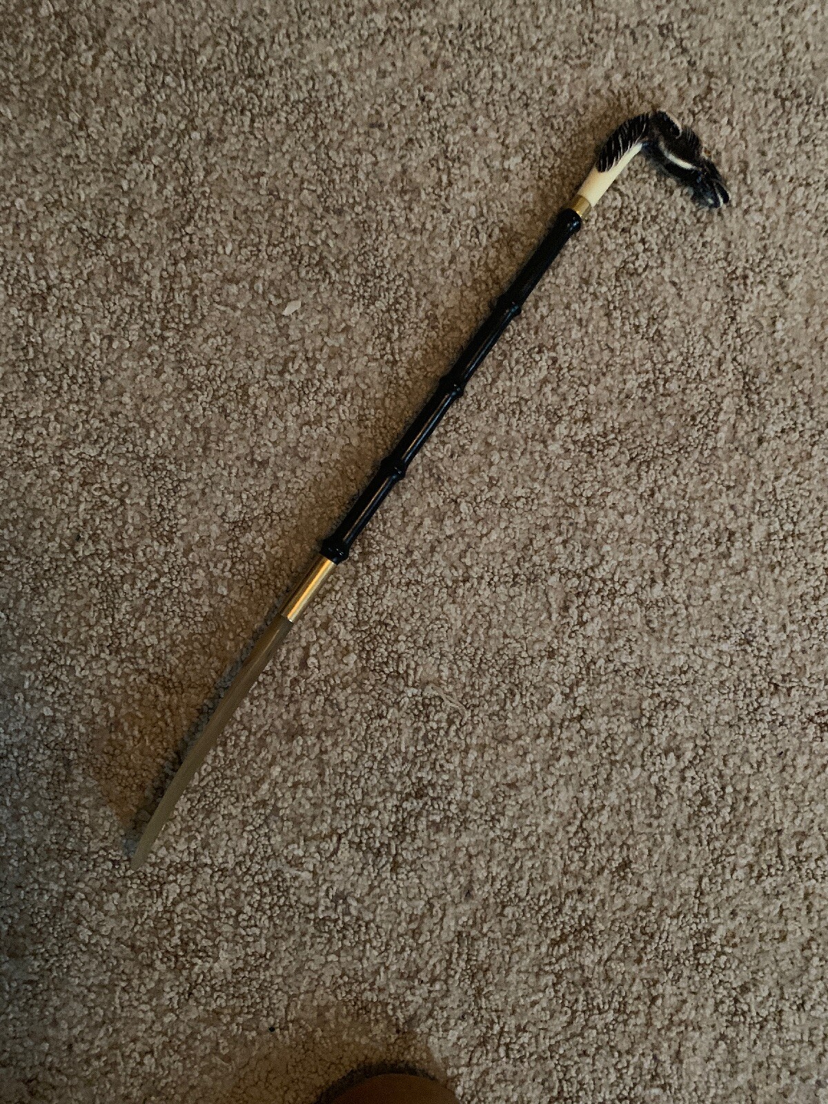 Black Horse Head Brass Shoe Horn Long Boot Ornate Col… Gem