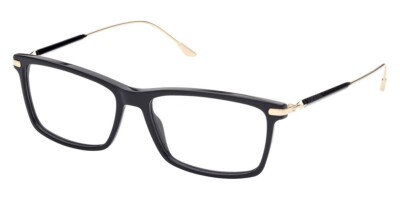 Longines LG5029 001 Black Rectangle Plastic Optical Eyeglasses Frame 58-16-145