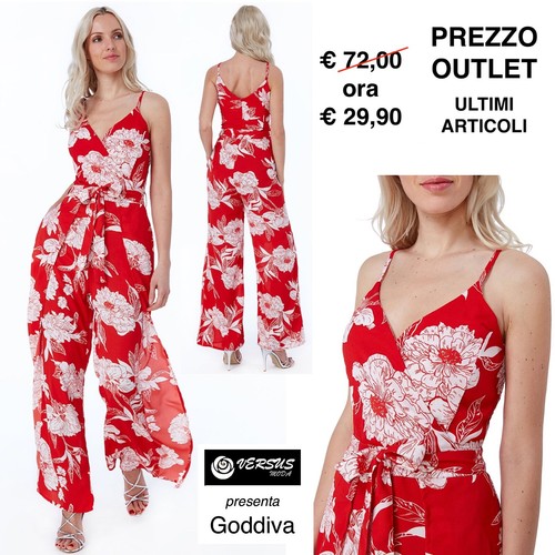 Tuta Donna Cerimonia Pantaloni Larghi Outlet Woman Jumpsuit Wide Leg  CG-DR2439 | eBay