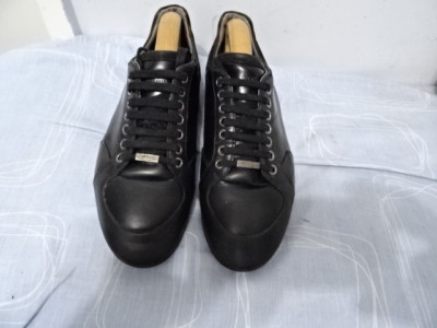 MENS RARE HUGO BOSS MADE IN ITALY BLACK LEATHER LACE-UP  display picture 1