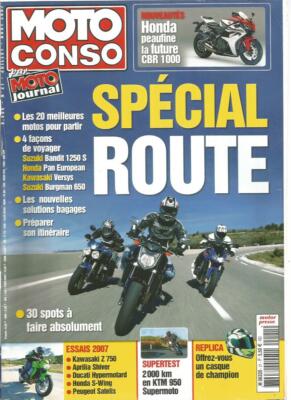 MOTORRAD CONSO N°21 KAWA Z 750 / APRILIA SHIVER / DUCATI HYPERMOTARD / HONDA S-WING