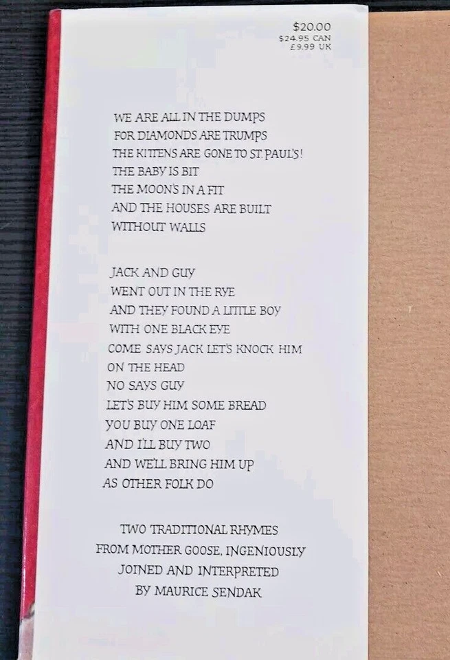Maurice Sendak FIRST EDITION We Are All In The Dumps Jack Guy Nursery Rhymes HC — 第 4/4 张图片
