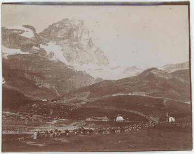 Mount Cervin, Breuil, Artillerie Italienne. Italien. Montagne. Citrat Circa 1900