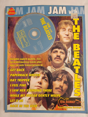 JAM WITH THE BEATLES - GITARREN-TAB + Mitspiel-CD - WEISE - SEHR GUTER ZUSTAND - PORTOFREI