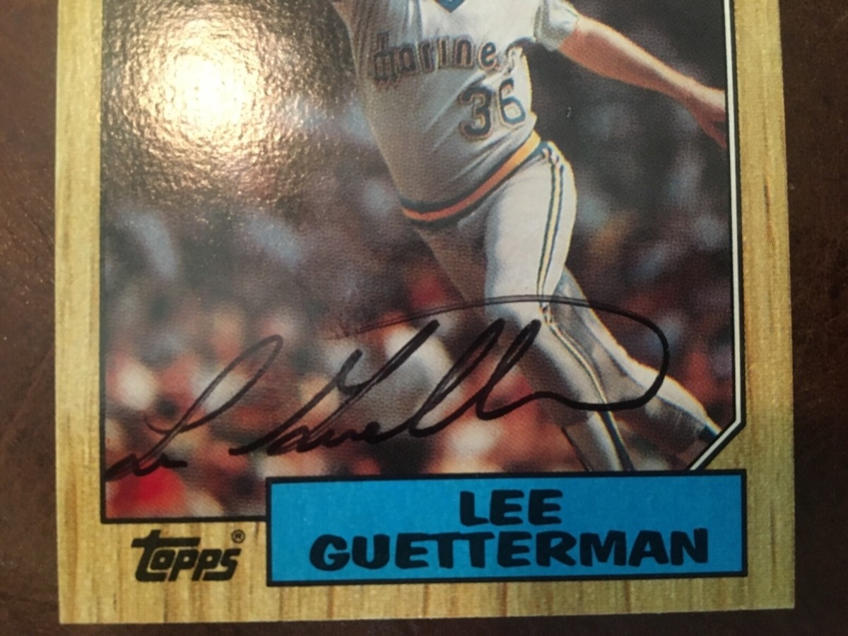 1987 Topps #307 Mariners Lee Gutterman Autographed Signed