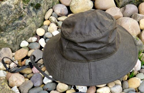 BARBOUR Establecido 1894 Milton Cera Deportes Cubo Tartán Sombrero Oliva Pequeño - Imagen 2 de 7