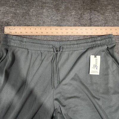 TERRA AND SKY WOMEN'S PLUS SIZE KNIT GREEN MIDNIGHT CAPRI PANTS 2X