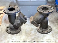 NOS Matco 04140F 4" Cast Iron Flanged Y Strainer 200WOG 8 Lug FREE SHIPPING