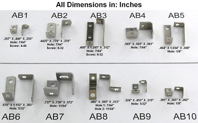 Small L Brackets (Mount Printed Circuit Boards, etc), Mounting Bracket 20 ea