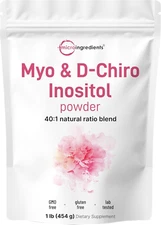 Myo-Inositol & D-Chiro Inositol Powder, 1Lb | Hormonal Balance & Ovarian Health