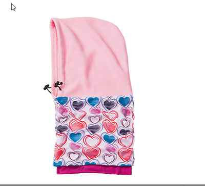  Magic-Kapuze mit Fleece (Farbe: rosa)  Gut geschützt von Wind & Kälte