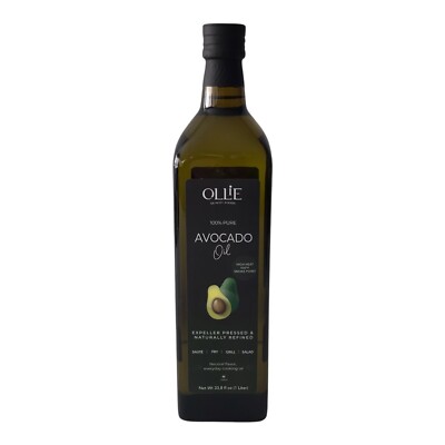 Ollie Avocado Oil Cooking Oil Salad Oil 33.8 oz 100% Pure Spain High Heat Glass