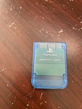 Official Sony PlayStation 1 PS1 Authentic Memory Card OEM Tested PSOne Blue