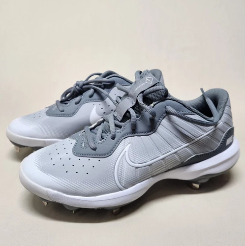 Nike Men's Alpha Huarache Varsity 4 Low Baseball Cleats Size 7 Grey