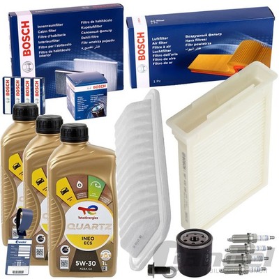 BOSCH FILTERSET+TOTAL 5W30 passend für CITROËN C1 PEUGEOT 107 TOYOTA AYGO