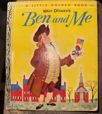 Little Golden Book Ben and Me Walt Disney #D37 1st 