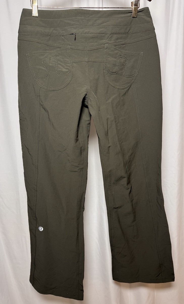 Lululemon Carry Less Pants Womens 10 Dark Green Outdoor Pant NWT