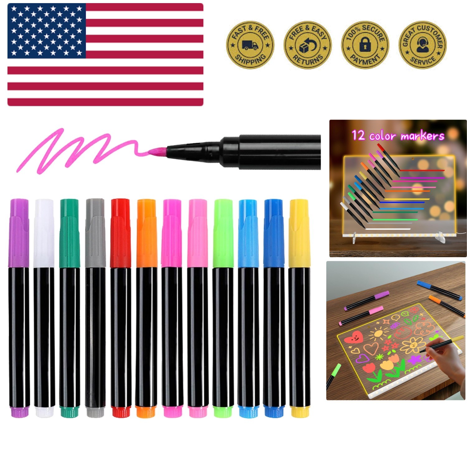 For Led Note Board, Compatible With Light Up Dr...