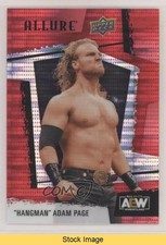 2022 Upper Deck Allure AEW Red Rainbow Hangman Adam Page #2 READ 0o5