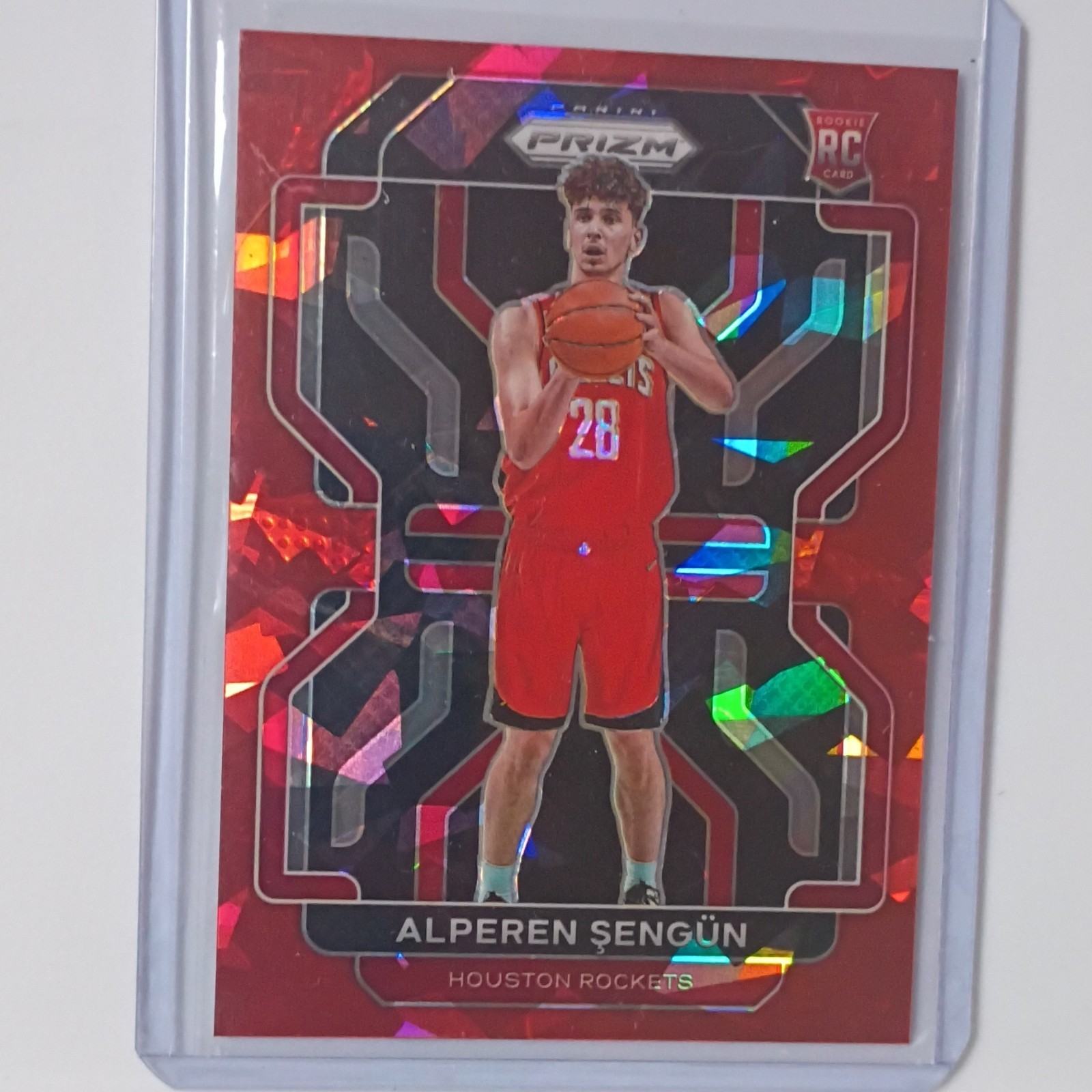 2021-22 Panini Prizm - Alperen Sengun #318 Rookie Red Cracked Ice