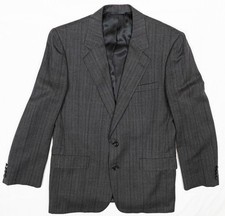 Hickey Freeman Charcoal Gray Herringbone 100 Wool Men's Sport Coat / Blazer
