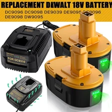 2-1PACK 8.0Ah 18V For Dewalt 18 VOLT DC9096 DC9098 Li-ion Battery DW9096/Charger