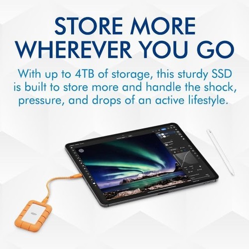 LaCie Rugged Mini, 500GB, 2.5", Portable External Hard Drive, for PC and Mac, Sh - Picture 9 of 9