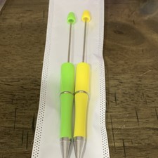 Green and Yellow Pens Set for Metal Plastic. ...