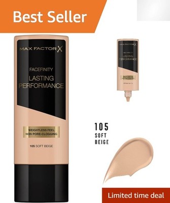 All-Day Wear Foundation - Facefinity 105 Soft Beige for Sensitive Skin - 1.18 oz