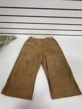 Vintage Leather Pants MetroStyle Womens Sz 10T Orange Lined 31.5" Inseam BH