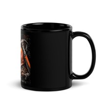 Construction Worker Black Glossy Mug | Builder Coffee Cup Gift
