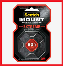 SCOTCH Mount MOUNTING TAPE Extreme Indoor Outdoor Double Sided 1"W x 60"L 414H