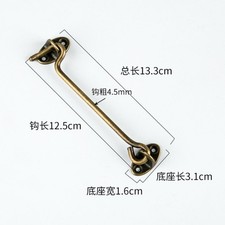 125mm Cabin Hook Eye Latch Gate Door Swivel for Window Door Hook, Bronze Tone