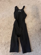 Arena Women  s Black Tech Suit Kneeskin Competitive Swimsuit Racing Suit Size 30