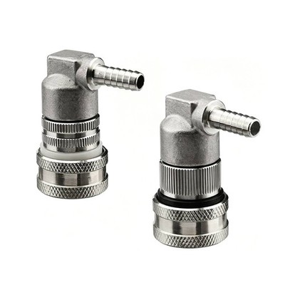Ball Lock Adapter mit Winkelstück Rostfrei Keg-Kupplungsadapter Dicht