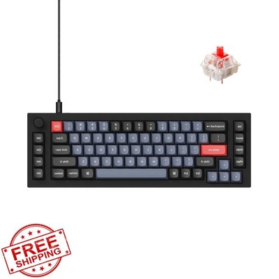 Keychron Q65 Gateron Red 65% Mech Keyboard QMK/VIA Hot-Swap Mac/Win