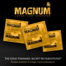 MAGNUM Lubricated Large Size Premium Latex Condoms- Choose Qty