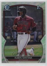 2023 Bowman Chrome Prospects Lunar Glow Refractor Ruben Santana #BCP-42 1u6